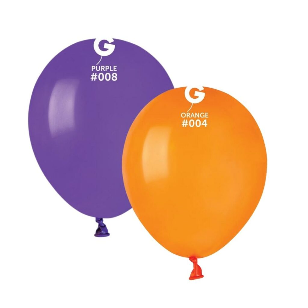 purple and orange balloons